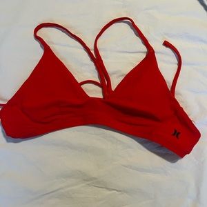 Hurley Red Strappy Bikini Top
